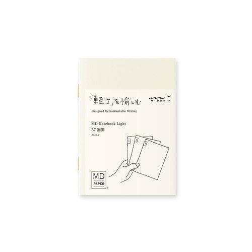 3-Pack MD Paper Notebook Light (A7 size) / Midori